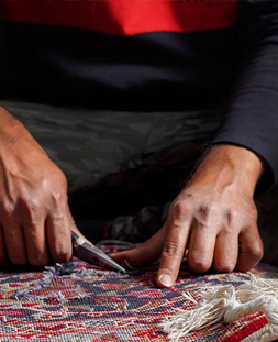 رفو گری قالی در قالیشویی نارمک 